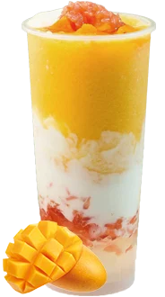 Leche de Coco con Mango y Pomelo